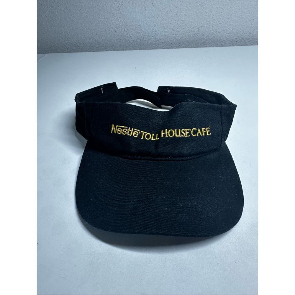 Vintage Apollo Nestle Toll House Cafe Visor Cap Hat Adjustable Black